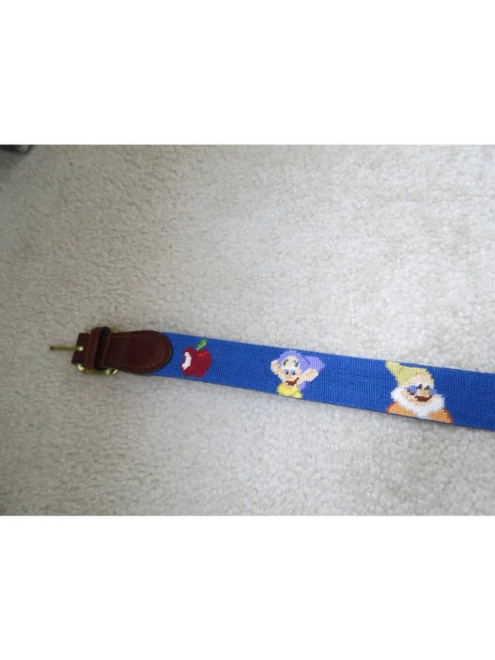 Smathers & Branson Needlepoint Snow White Seven Dwarves Disney Belt Size 34
